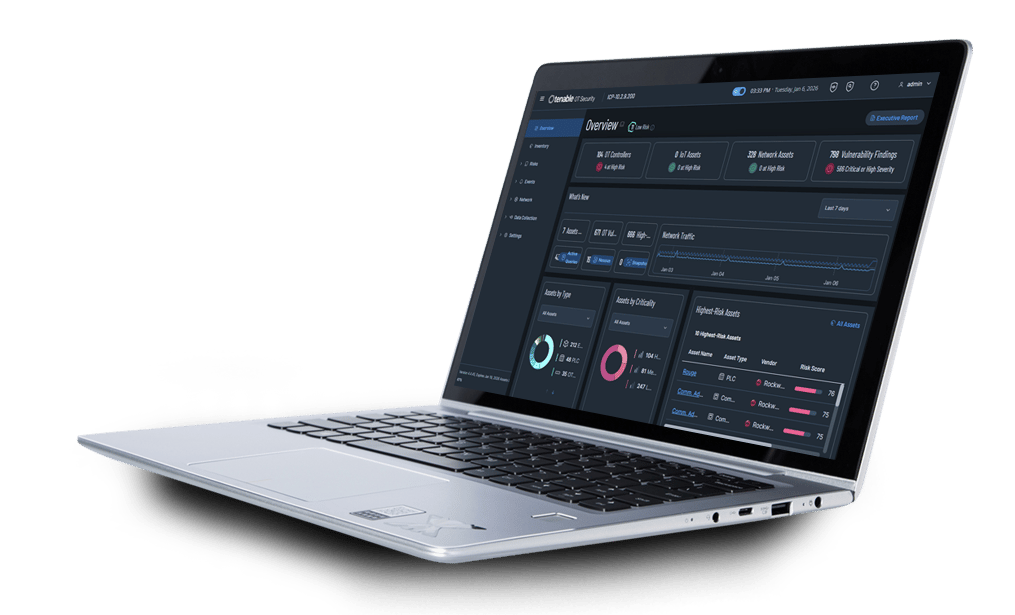 Tenable OT dashboard